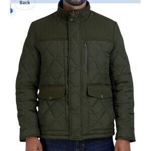 Cole Haan Quilted Barn Jacket Mens Size Medium Army Green